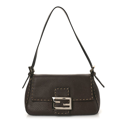 Fendi Calfskin Romano Selleria Mini Mama Baguette Brown 1 of 8