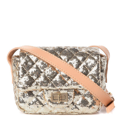 Chanel Sequin Mini Reissue Messenger Flap Gold 1 of 10
