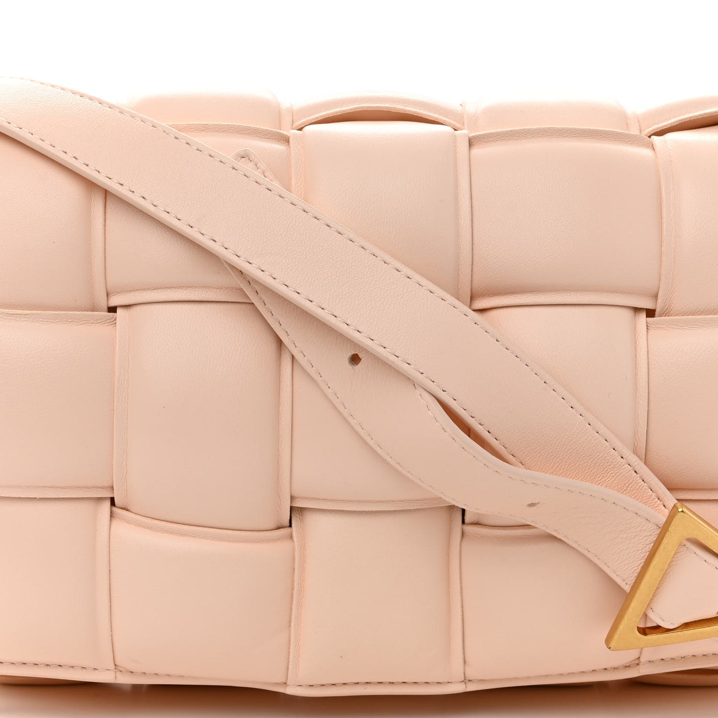 Nappa Maxi Intreccio Padded Cassette Crossbody Bag Melon Washed