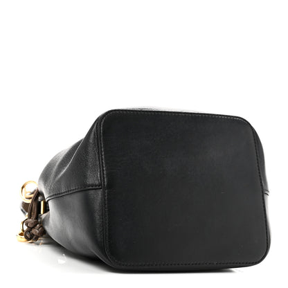 Fendi Vitello Century Matte F is Fendi Stamp Patch Bi-Color Grande Mon Tresor Bucket Bag Black Maya Fragola 4 of 10