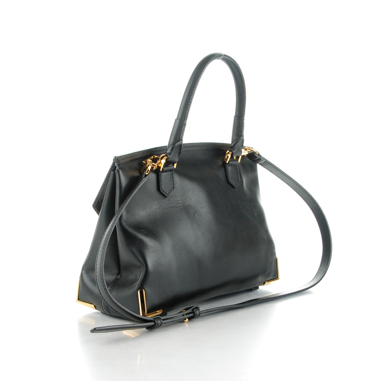 Alexander Wang Calfskin Large Marion Black Pale Gold Hardware 3 of 7