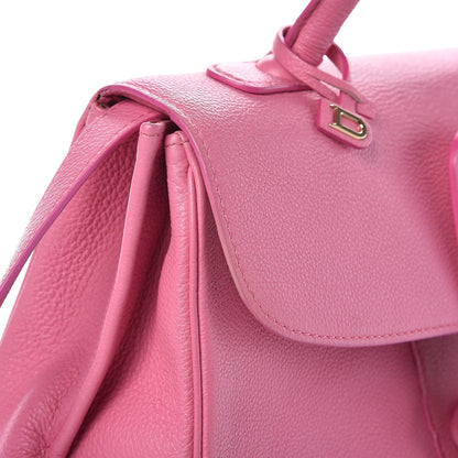 Delvaux Grained Calfskin MM Brillant Satchel Pink 16 of 17