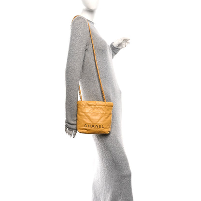Chanel Shiny Calfskin Quilted Mini Chanel 22 Yellow 2 of 10