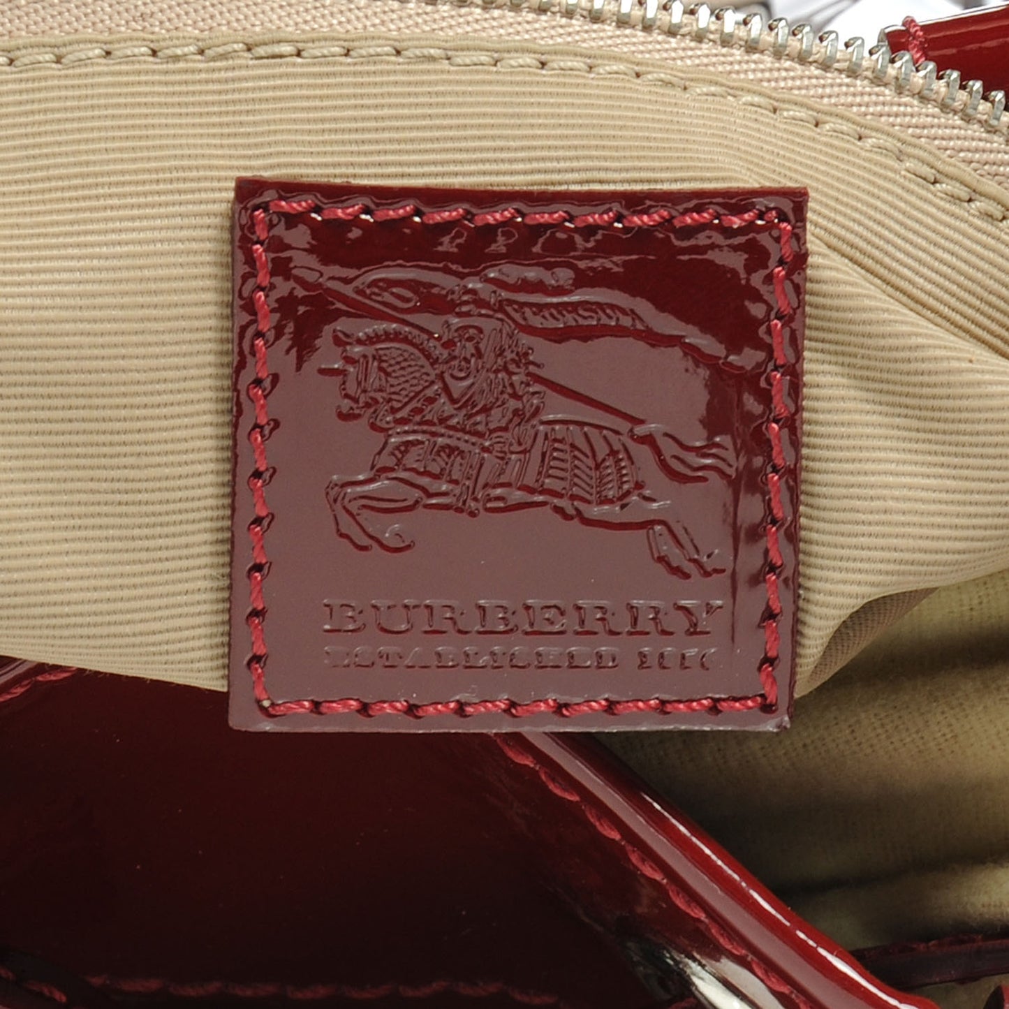 Patent Leather Supernova Check Armored Baby Beaton Red