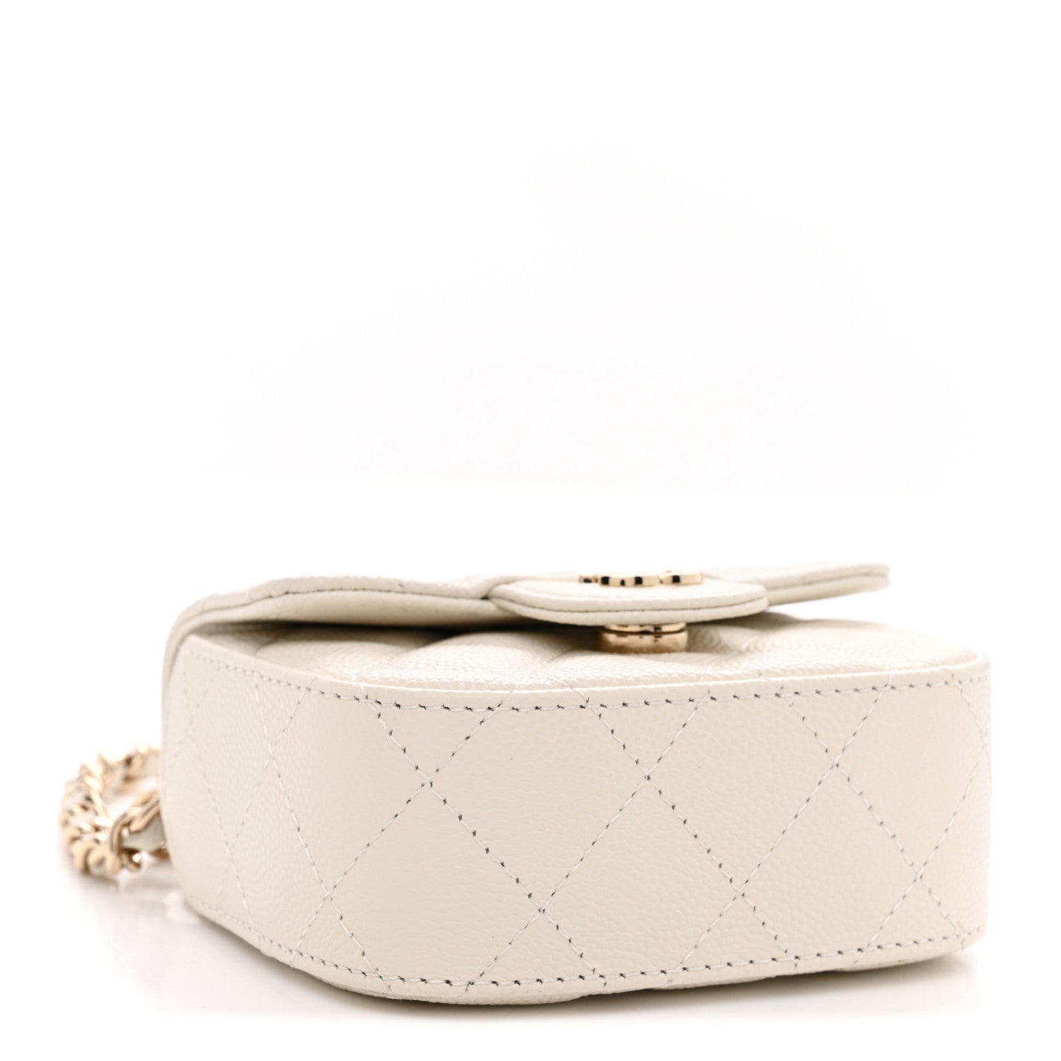 Chanel Caviar Quilted Mini Clutch With Chain White 4 of 11