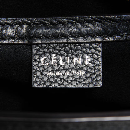 Celine Drummed Calfskin Nano Luggage Black 5 of 8