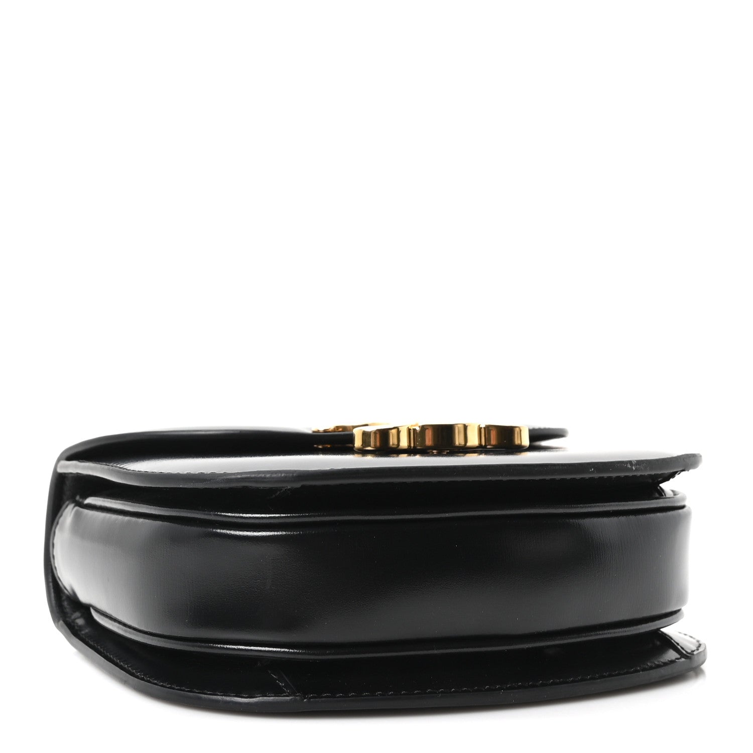 Celine Shiny Calfskin Triomphe Mini Besace Clea Black 4 of 10