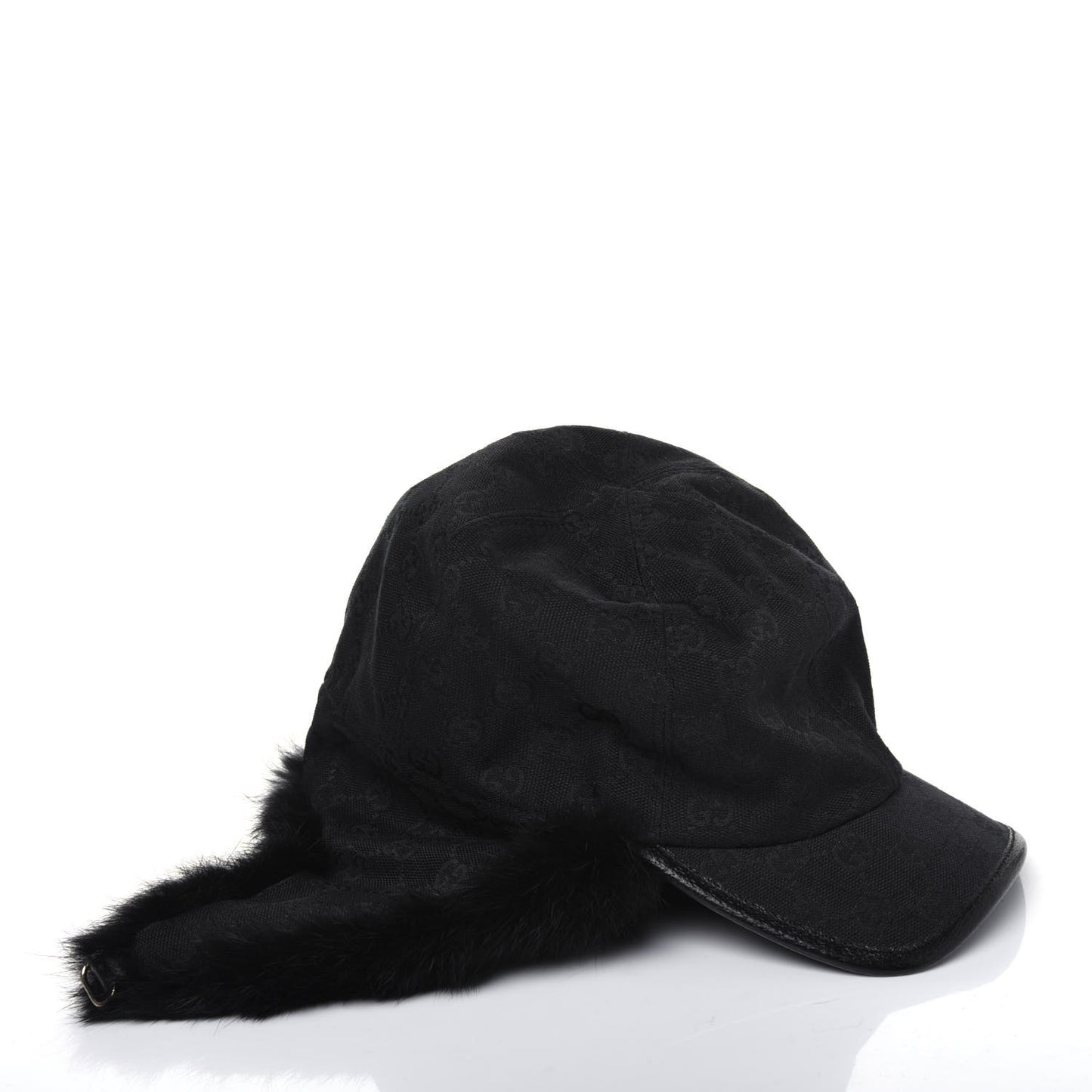 Monogram Fur Baseball Hat M Black