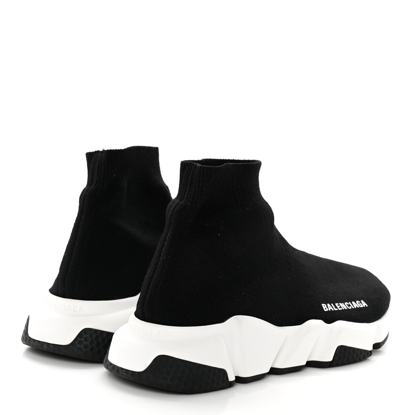 Neoprene Knit Womens Speed Sneakers 37 Black White