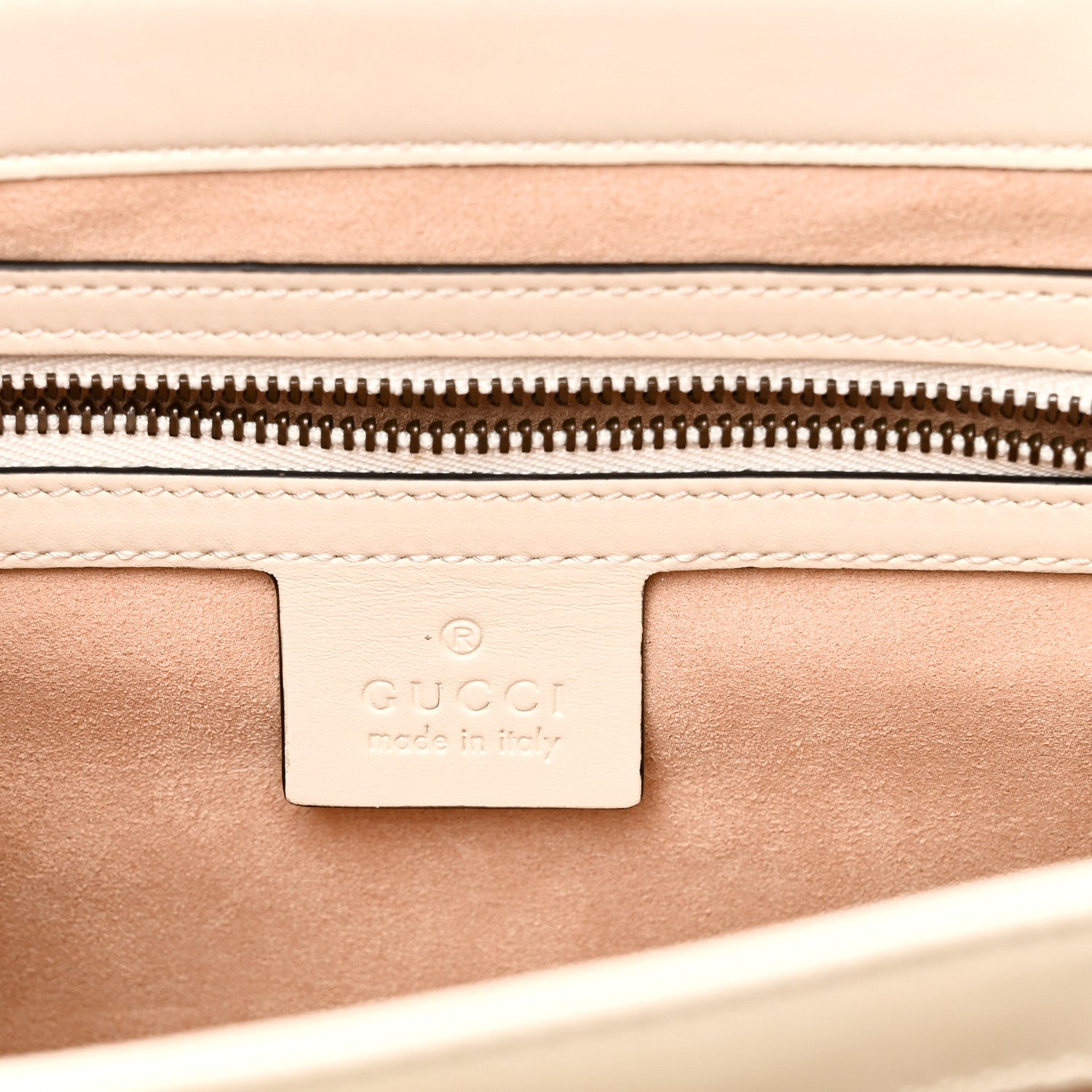 Gucci Calfskin Sylvie Web Small Queen Margaret Top Handle Bag White 6 of 10