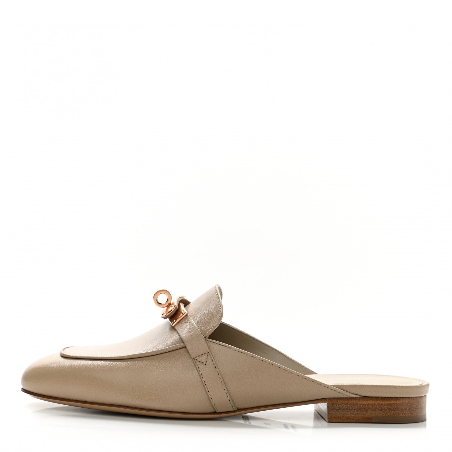 Hermes Calfskin Oz Mules 37 Blanc Gomme 1 of 8