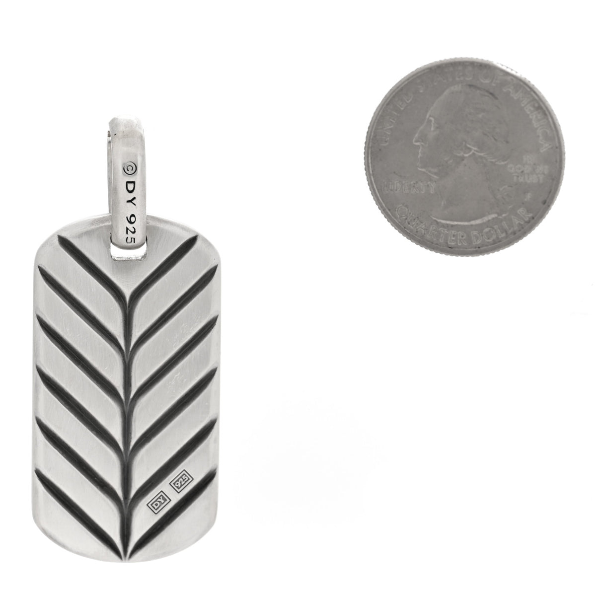 Sterling Silver Pietersite 42mm Dog Tag Pendant