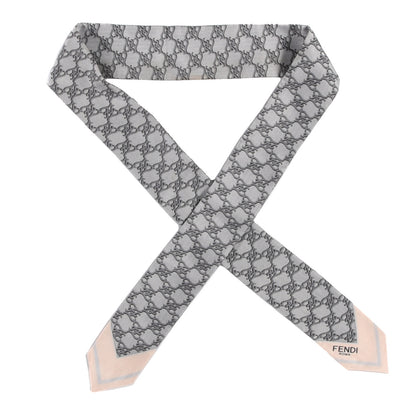Fendi Silk FF Karligraphy Wrappy Bandeau Grey 1 of 3