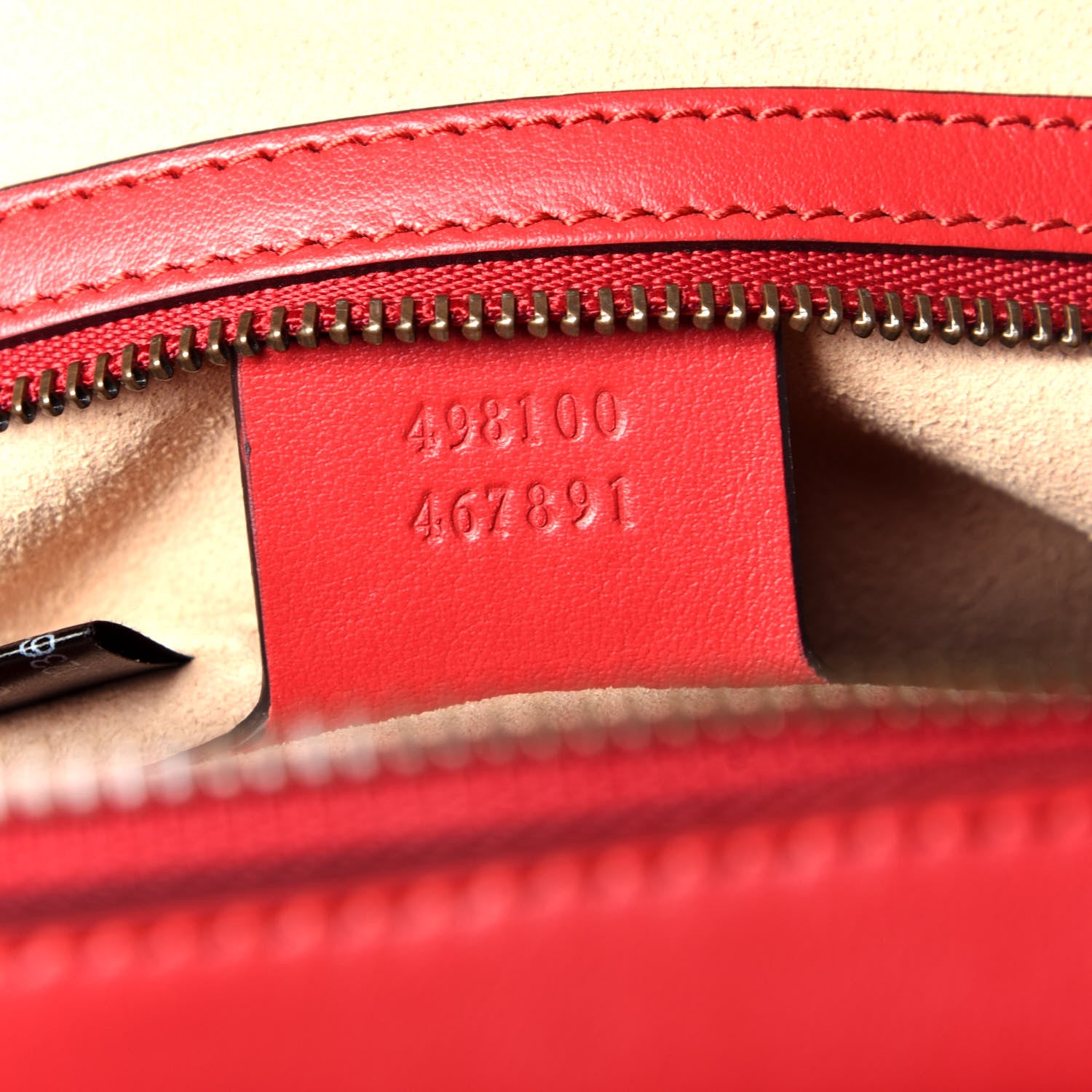 Gucci Calfskin Matelasse Sylvie Web Small GG Marmont Top Handle Shoulder Bag Hibiscus Red 7 of 9