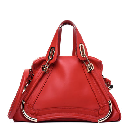Chloe Calfskin Medium Paraty Metal Bar Trim Red 1 of 29