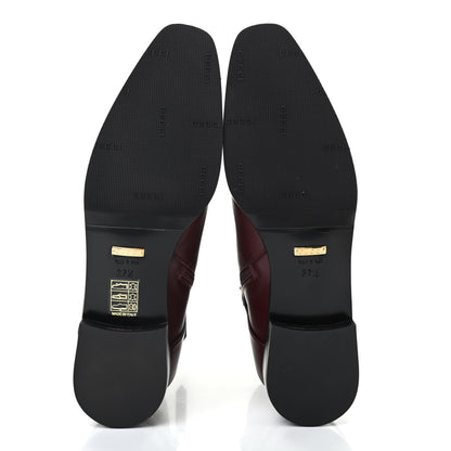 Gucci Calfskin Womens GG Ankle Boots 37.5 Vintage Bordeaux 5 of 8