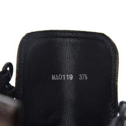 Louis Vuitton Suede Calfskin Monogram Laureate Platform Desert Boots 37.5 Black 8 of 15