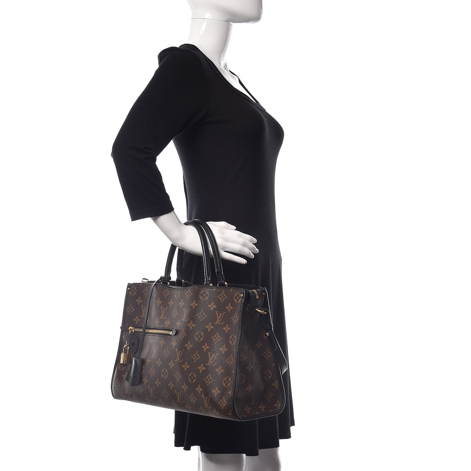 Louis Vuitton Monogram Popincourt MM Black 3 of 10