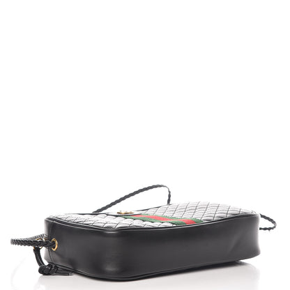 Gucci Calfskin Web Trapuntata Small GG Shoulder Bag Black 4 of 9