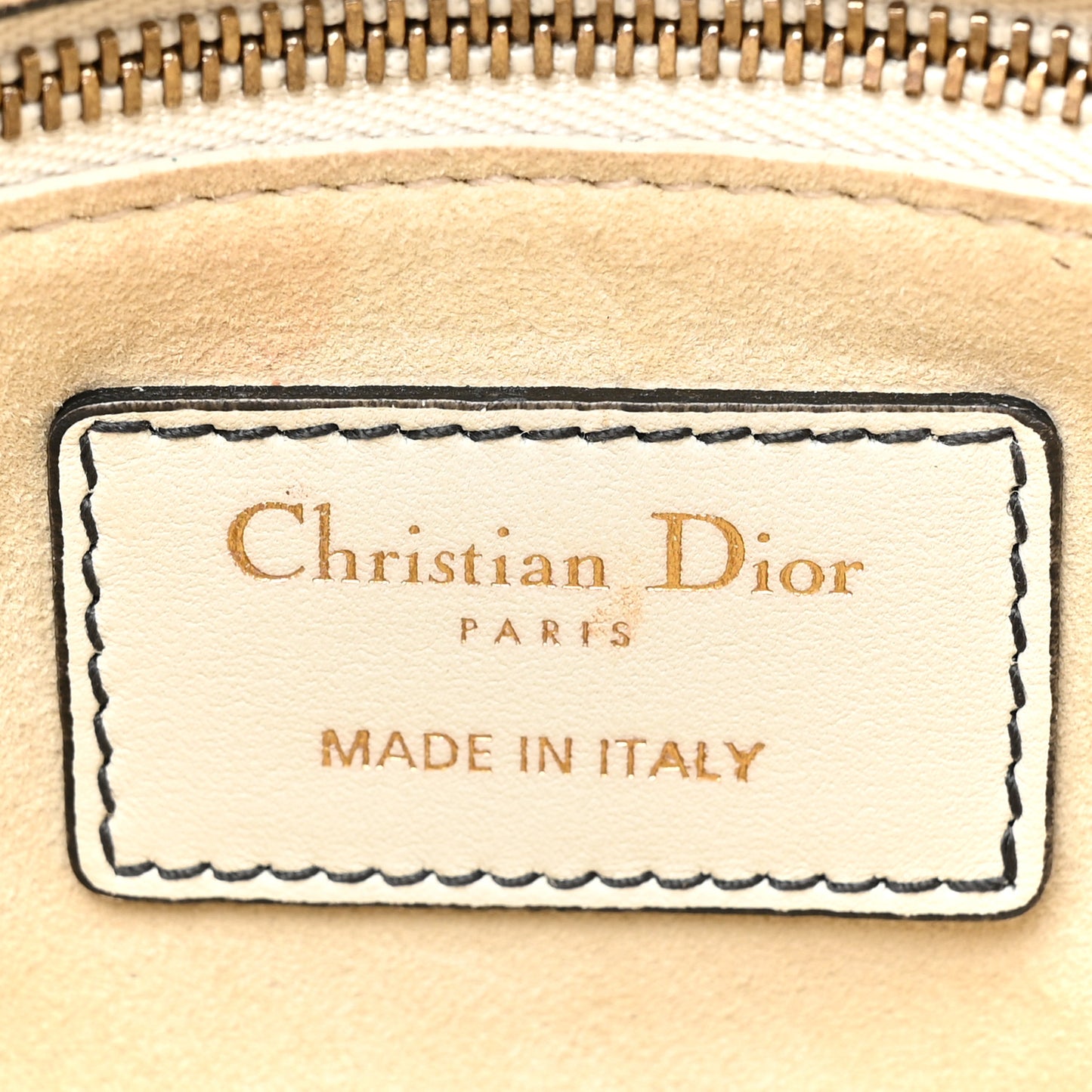 Calfskin Wheel of Fortune Medium Lady Dior Off White