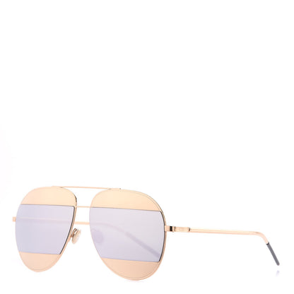 Christian Dior Split 1 Aviator Sunglasses Gold 1 of 8