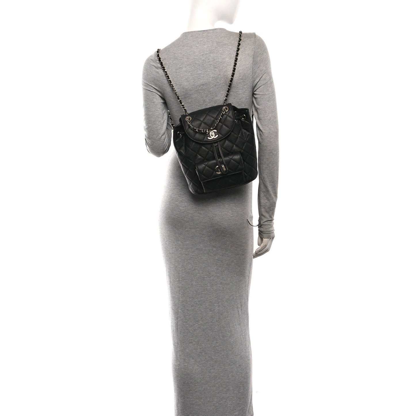 Caviar Quilted Backpack Bag Black
