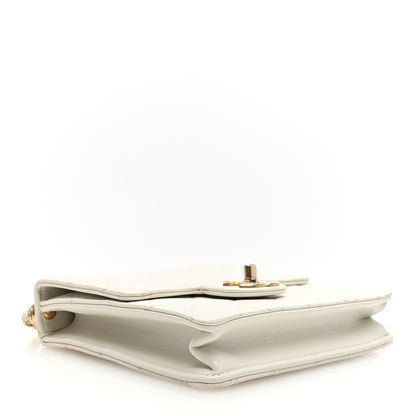 Chanel Lambskin Quilted Chic Pearls Flap White 4 of 10