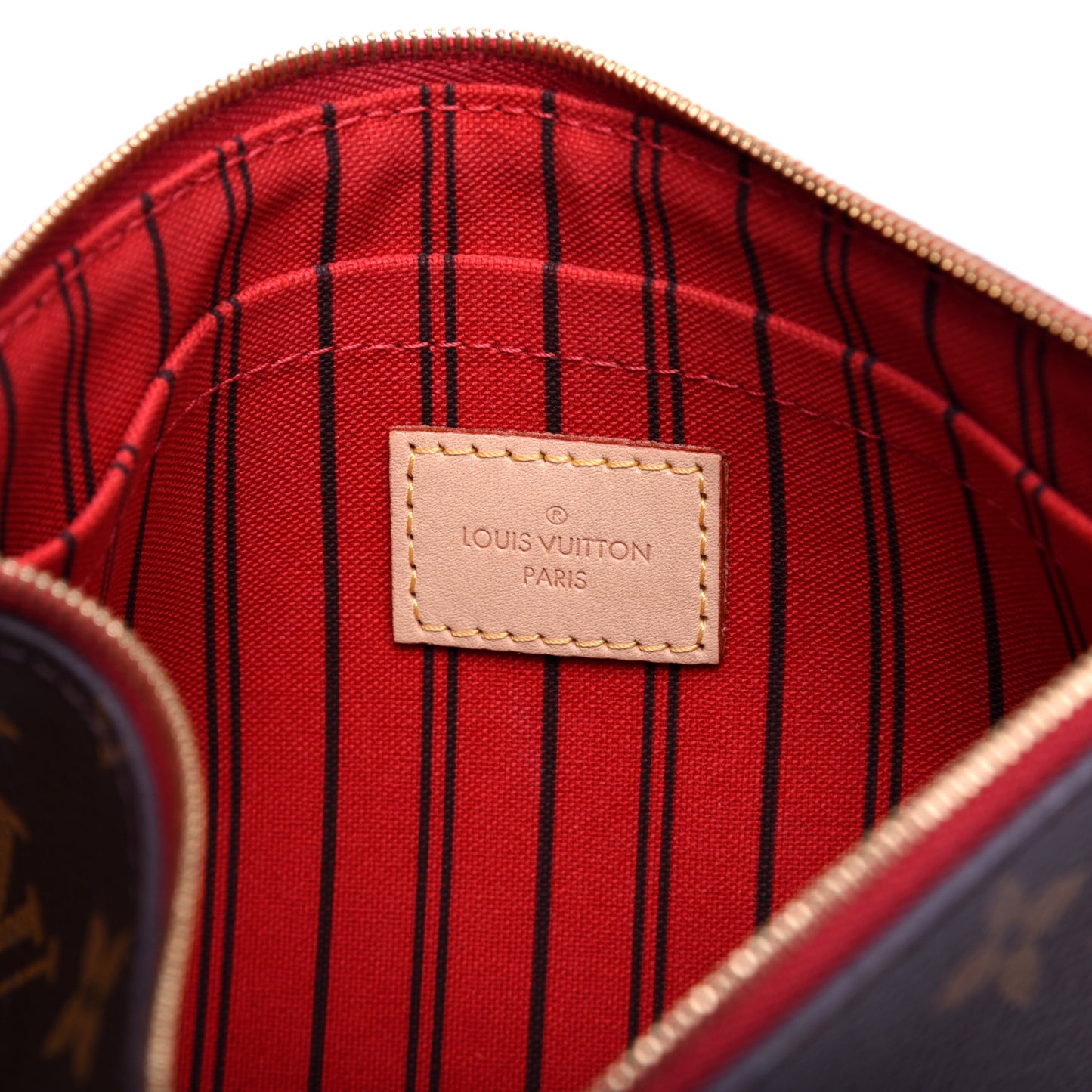 Monogram Neverfull MM GM Pochette Cherry