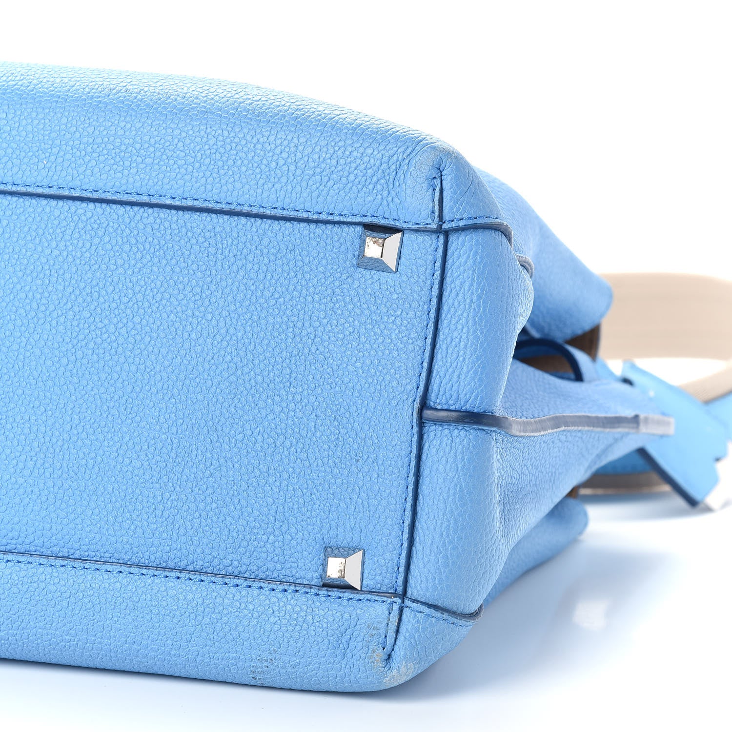 MCM Grained Calfskin Medium Milla Tote Tile Blue 7 of 8