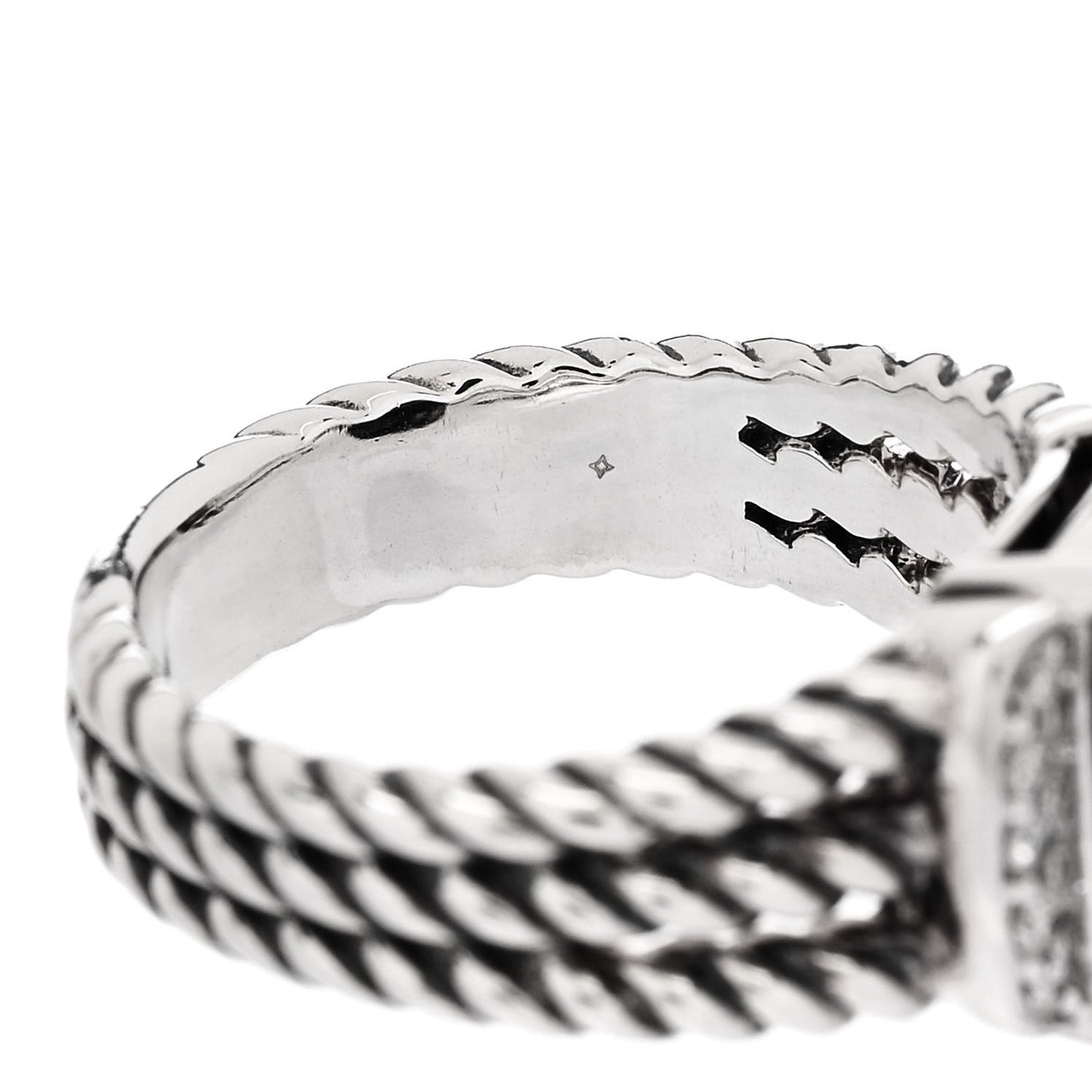 Sterling Silver Diamond Black Onyx 10mm Petite Wheaton Ring 49 5