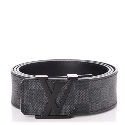 Louis Vuitton Damier Graphite 40mm LV Initiales Belt 100 40 1 of 6