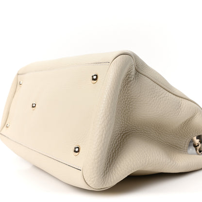 Gucci Pebbled Calfskin Medium Bamboo Shopper Tote Off White 10 of 10