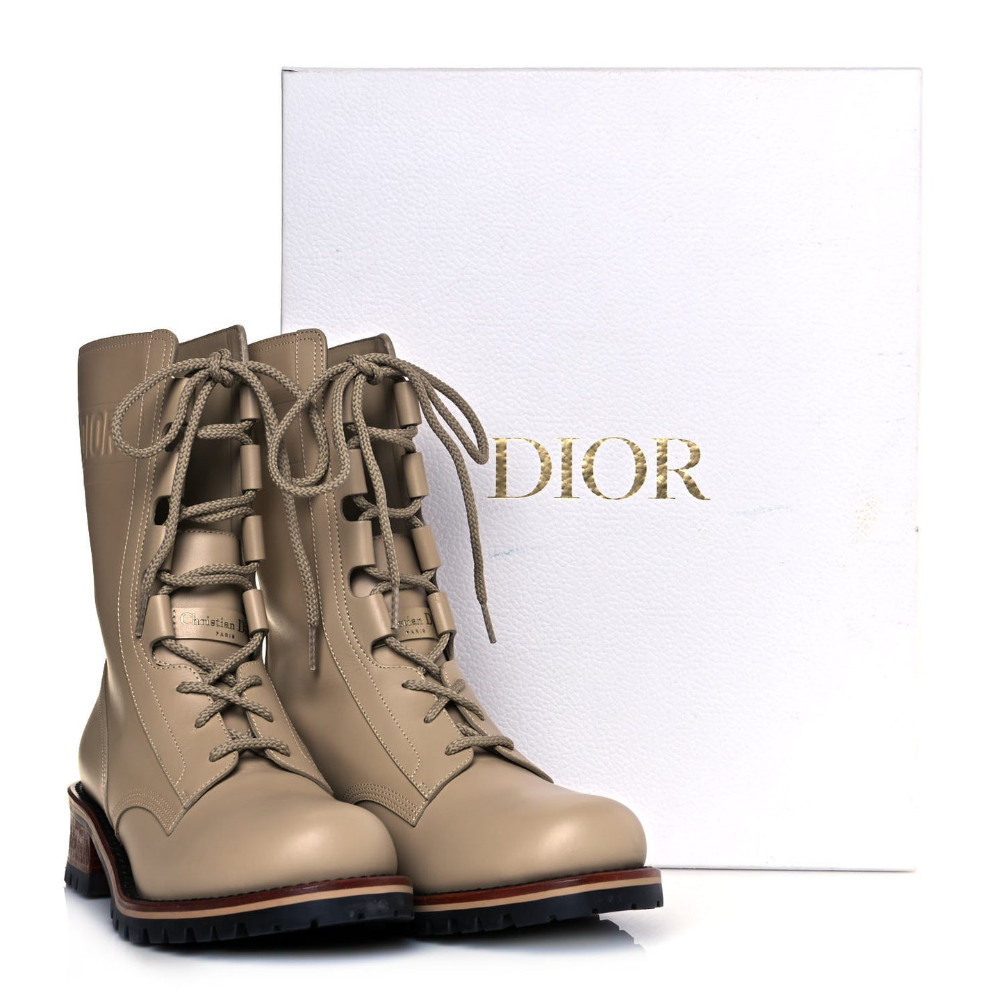 Calfskin Dior Quest 35mm Hiking Boots 39.5 Corde