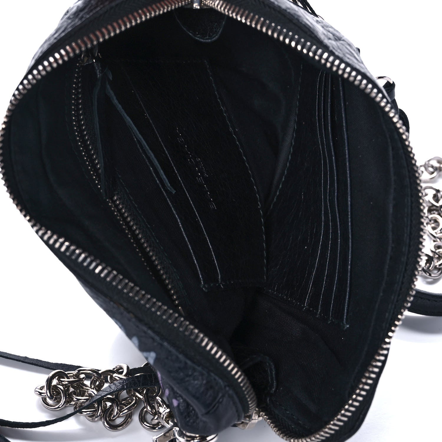Balenciaga Agneau Classic Silver Hardware Graffiti Reporter XS Black 5 of 9