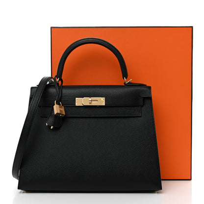 Hermes Epsom Kelly Sellier 28 Black 11 of 11