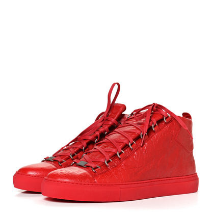 Balenciaga Agneau Arena Opaque Mens High Top Sneakers 44 Rouge Grenade 3 of 10