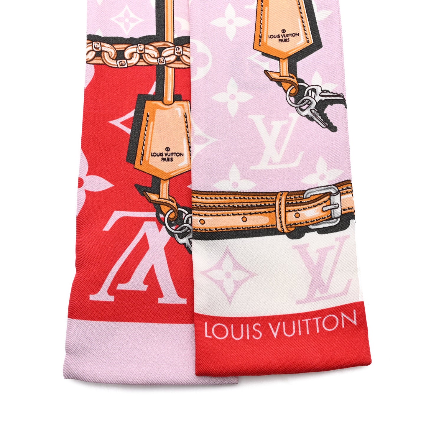 Silk Monogram Giant Confidential Bandeau Rouge