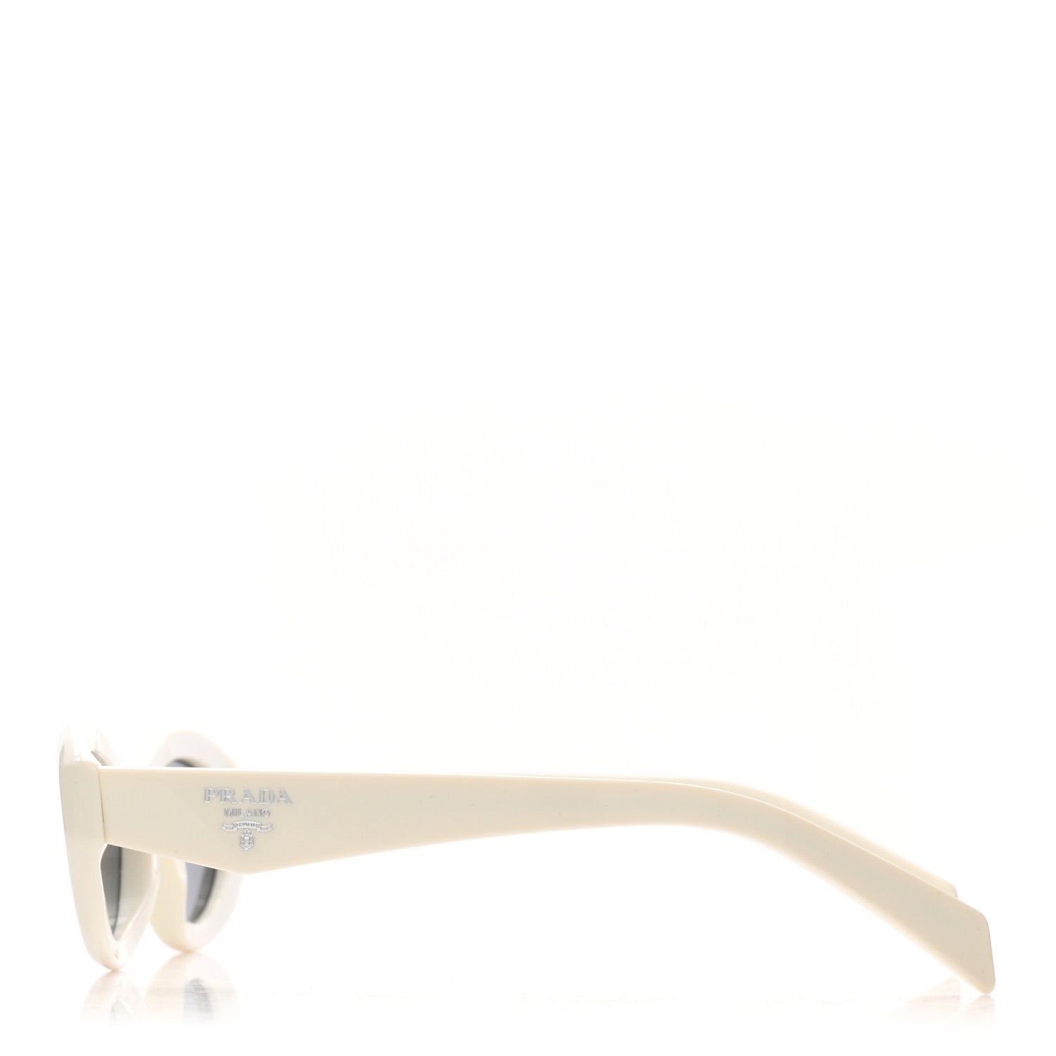 Prada Acetate Oval Sunglasses SPR 26Z Chalk White 3 of 8