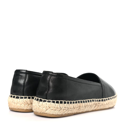 Saint Laurent Lambskin Monogram Espadrilles 35 Black 4 of 9