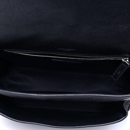 Saint Laurent Lambskin Matelasse Monogram Microstud Medium Niki Chain Satchel Black 6 of 7