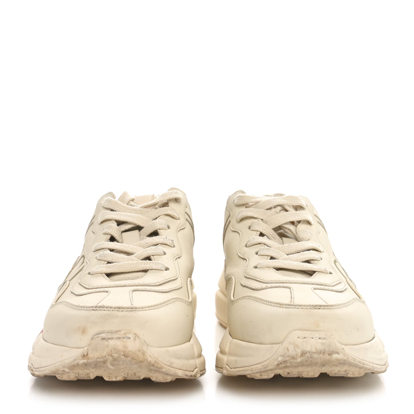 Calfskin Logo Womens Rhyton Sneakers 37 Ivory