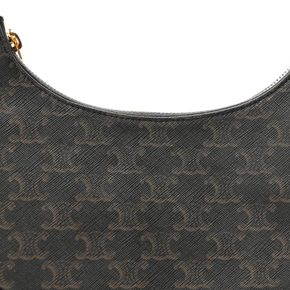 Celine Triomphe Canvas Calfskin Ava Shoulder Bag Tan 8 of 12