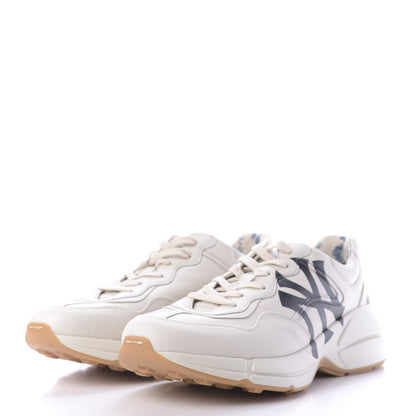 Gucci X MLB Calfskin NY Yankees Mens Rhyton Sneakers 9.5 Mystic White 3 of 10
