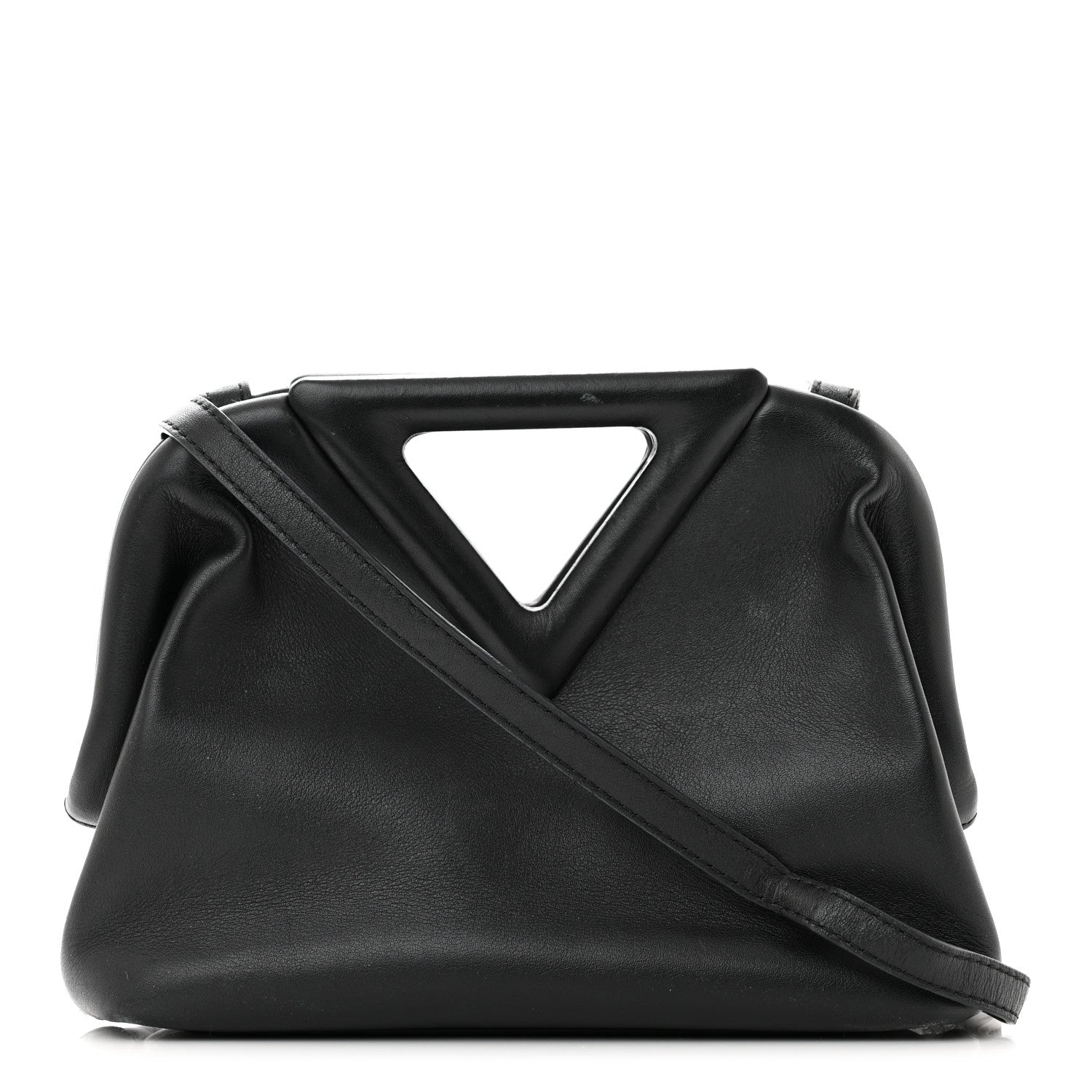 Bottega Veneta Calfskin Small The Point Triangle Bag Black 1 of 12