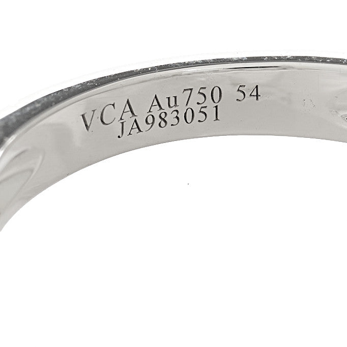 Van Cleef & Arpels 18K White Gold Diamond Frivole Between The Finger Pave Ring 54 7 4 of 5