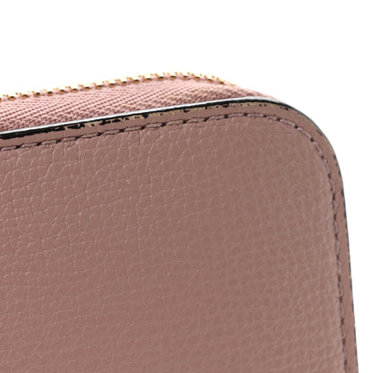 Burberry Grainy Calfskin House Check Elmore Zip Around Wallet Mauve Pink 9 of 9