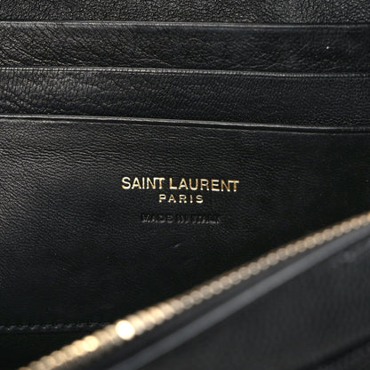 Saint Laurent Grain De Poudre Matelasse Monogram Mini Lou Camera Bag Black 6 of 12