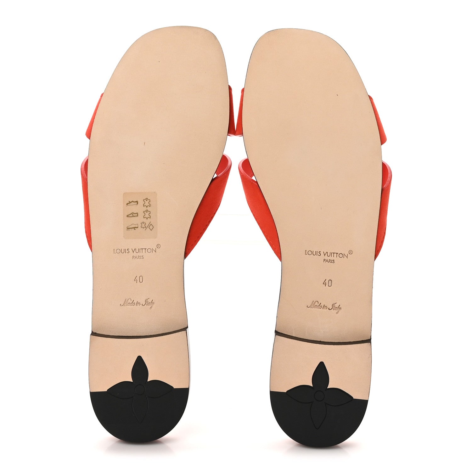 Louis Vuitton Suede Goatskin LV Isola Flat Sandals 40 Orange 6 of 10