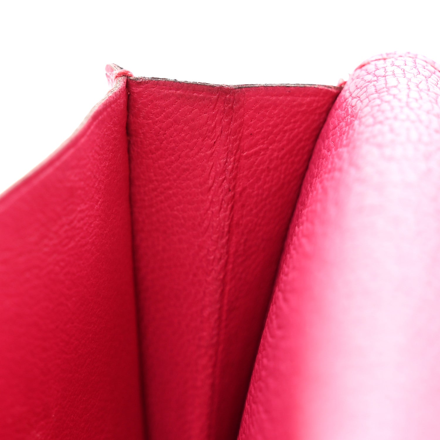 Hermes Chevre Mysore Bi-Color Bearn Gusset Wallet Etoupe Rose Shocking 7 of 12