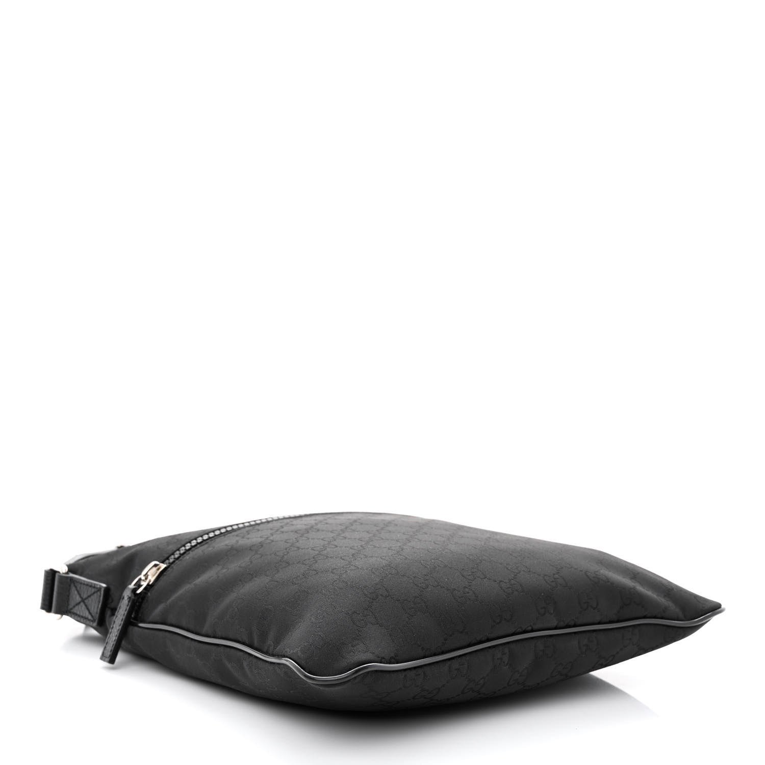 Gucci Nylon Monogram Medium Flat Messenger Bag Black 4 of 12